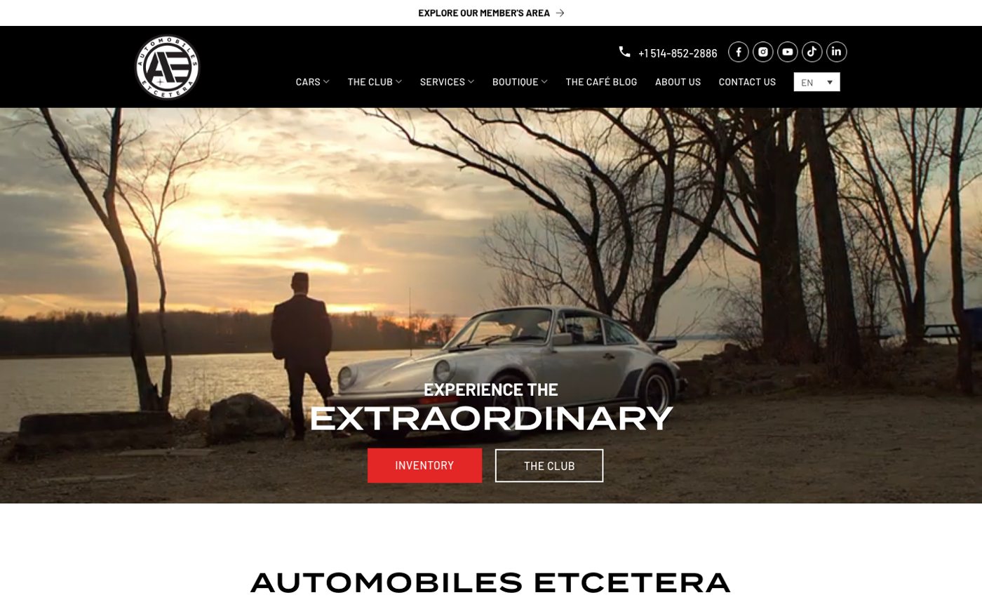 Automobiles Etcetera homepage