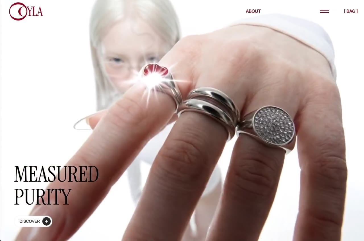 OYLA jewelry store homepage